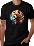 Bear Starry Night T-Shirt - Unique Art Design