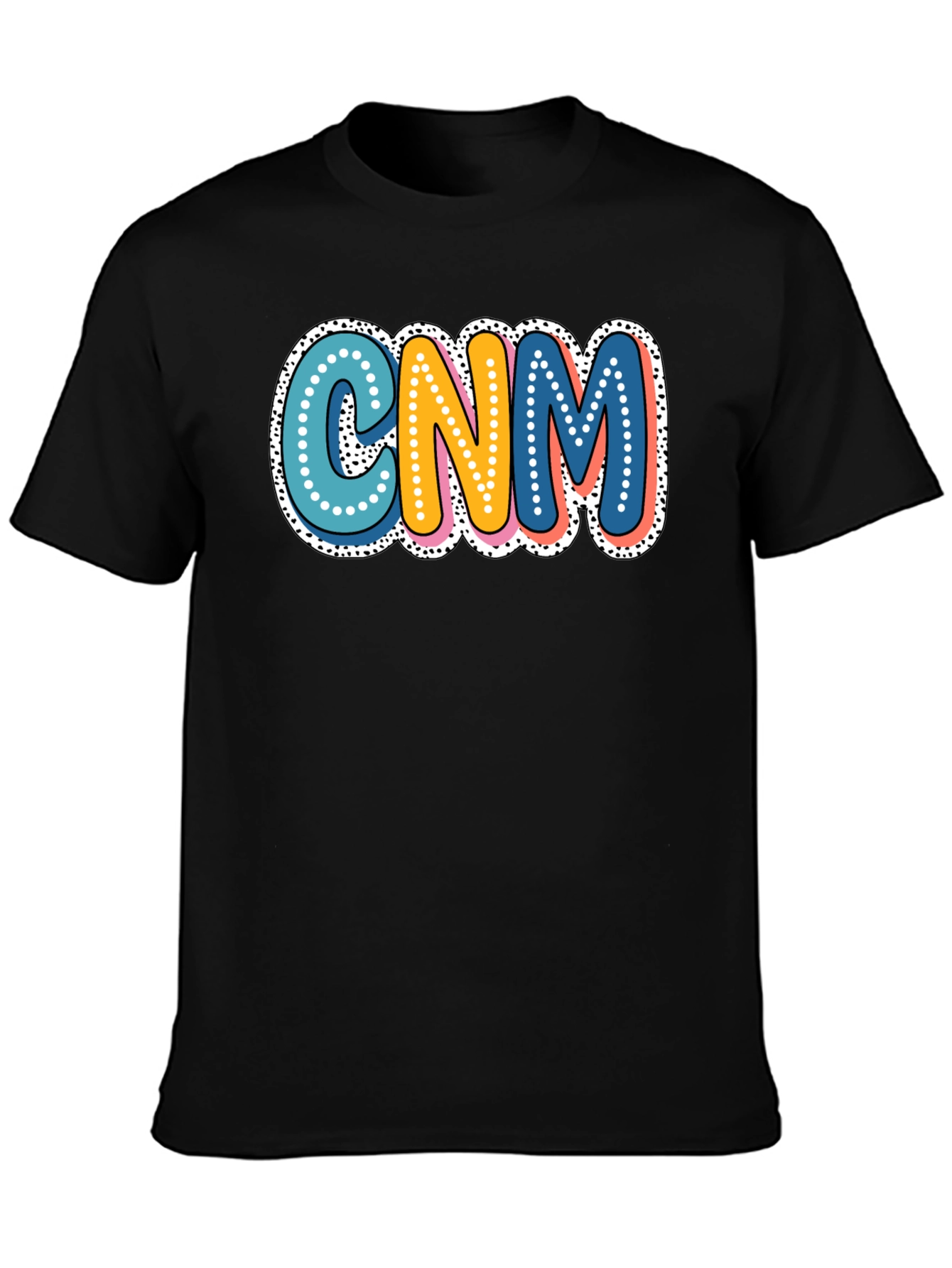 CNM Colorful Bubble Letter Tee