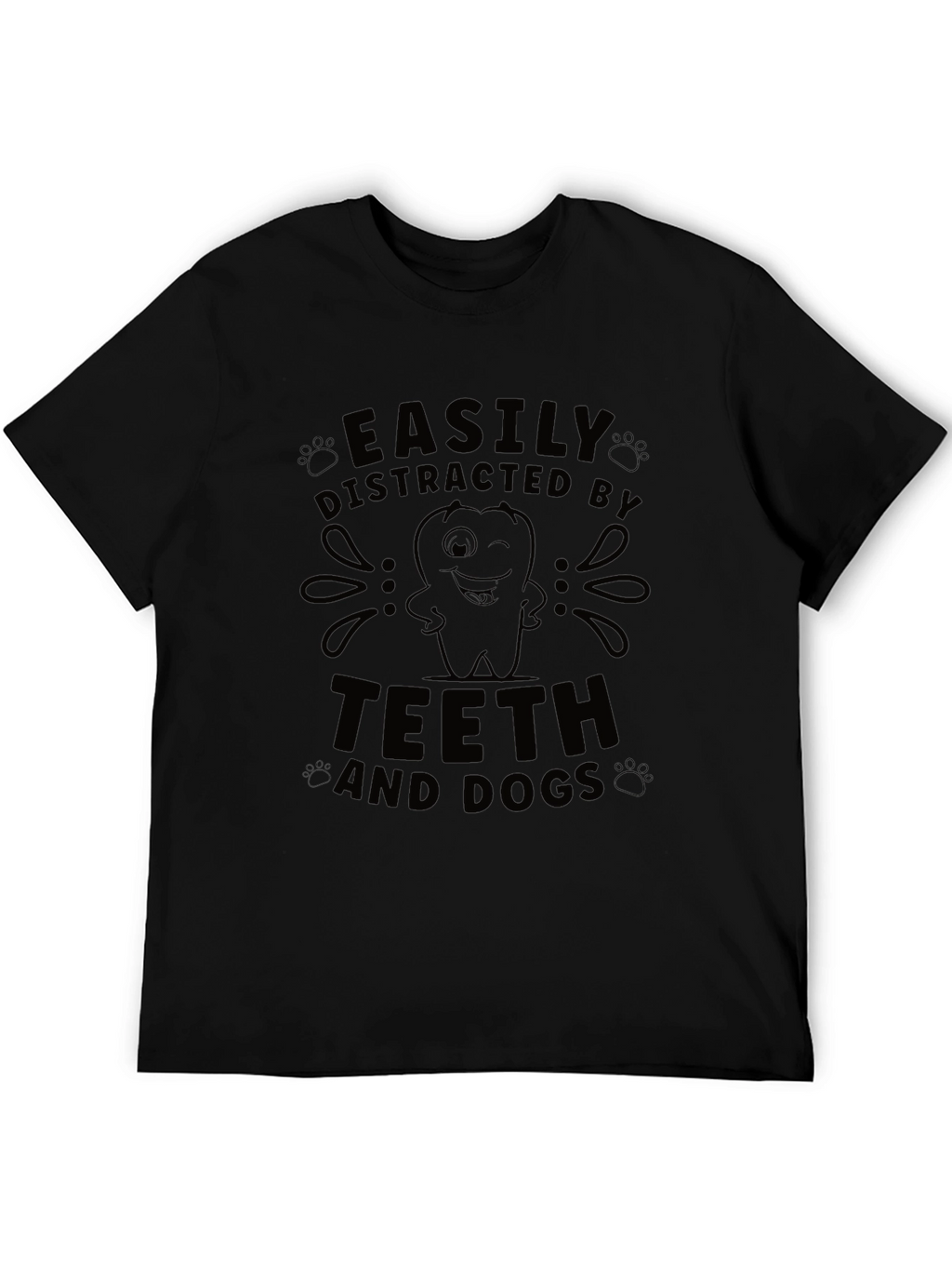 Easily Distracted By Teeth & Dogs Graphic T-Shirt