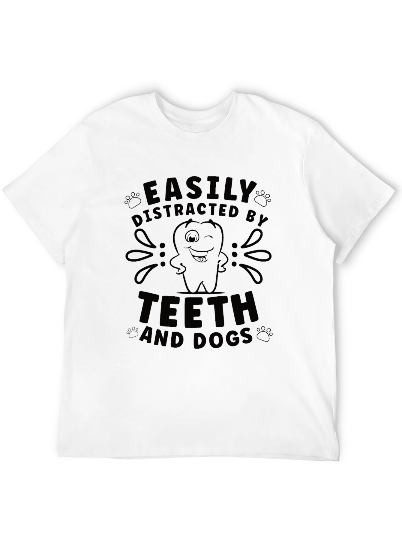 Easily Distracted By Teeth & Dogs Graphic T-Shirt