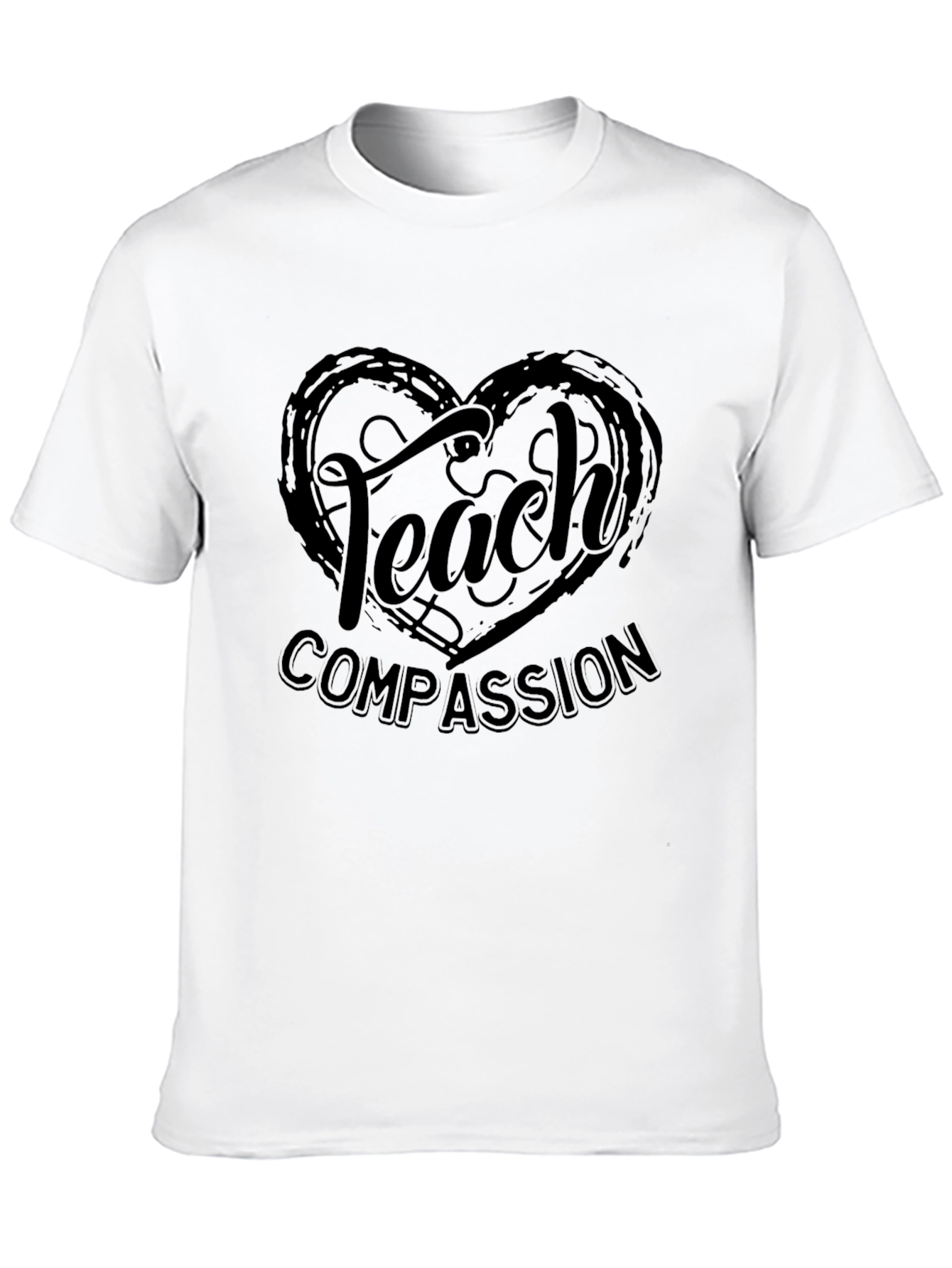 Teach Compassion Graphic Tee - Unisex Black T-Shirt