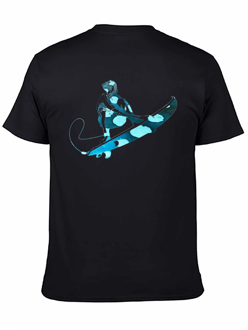 Surfer Graphic Tee - Black Cotton Comfort