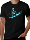 Surfer Graphic Tee - Black Cotton Comfort
