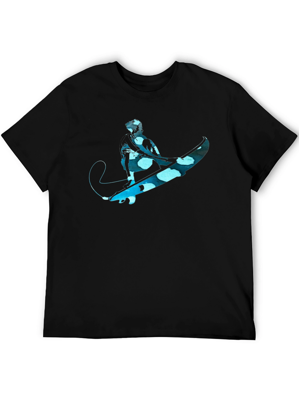 Surfer Graphic Tee - Black Cotton Comfort