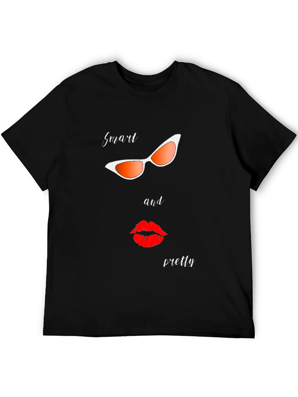 Smart & Pretty Graphic Tee - Stylish Black T-Shirt