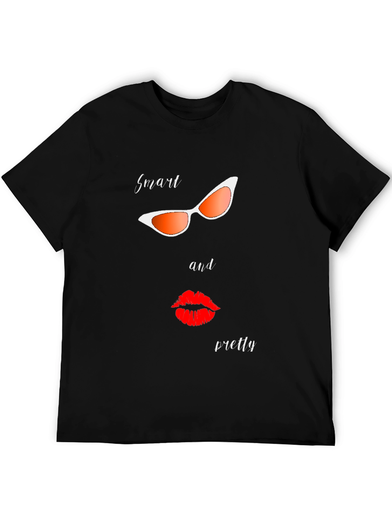 Smart & Pretty Graphic Tee - Stylish Black T-Shirt