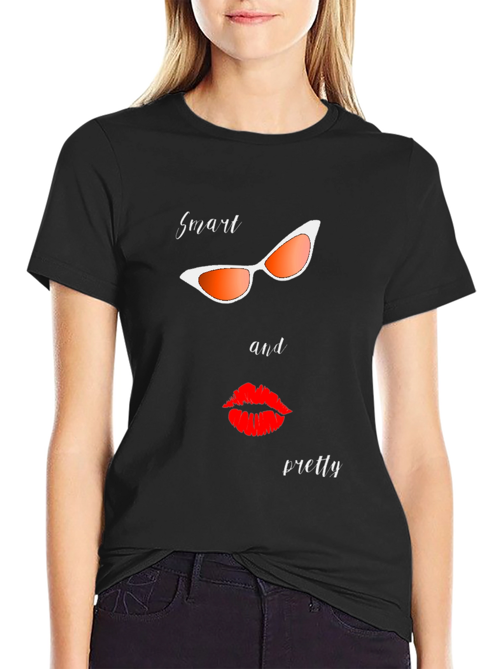 Smart & Pretty Graphic Tee - Stylish Black T-Shirt