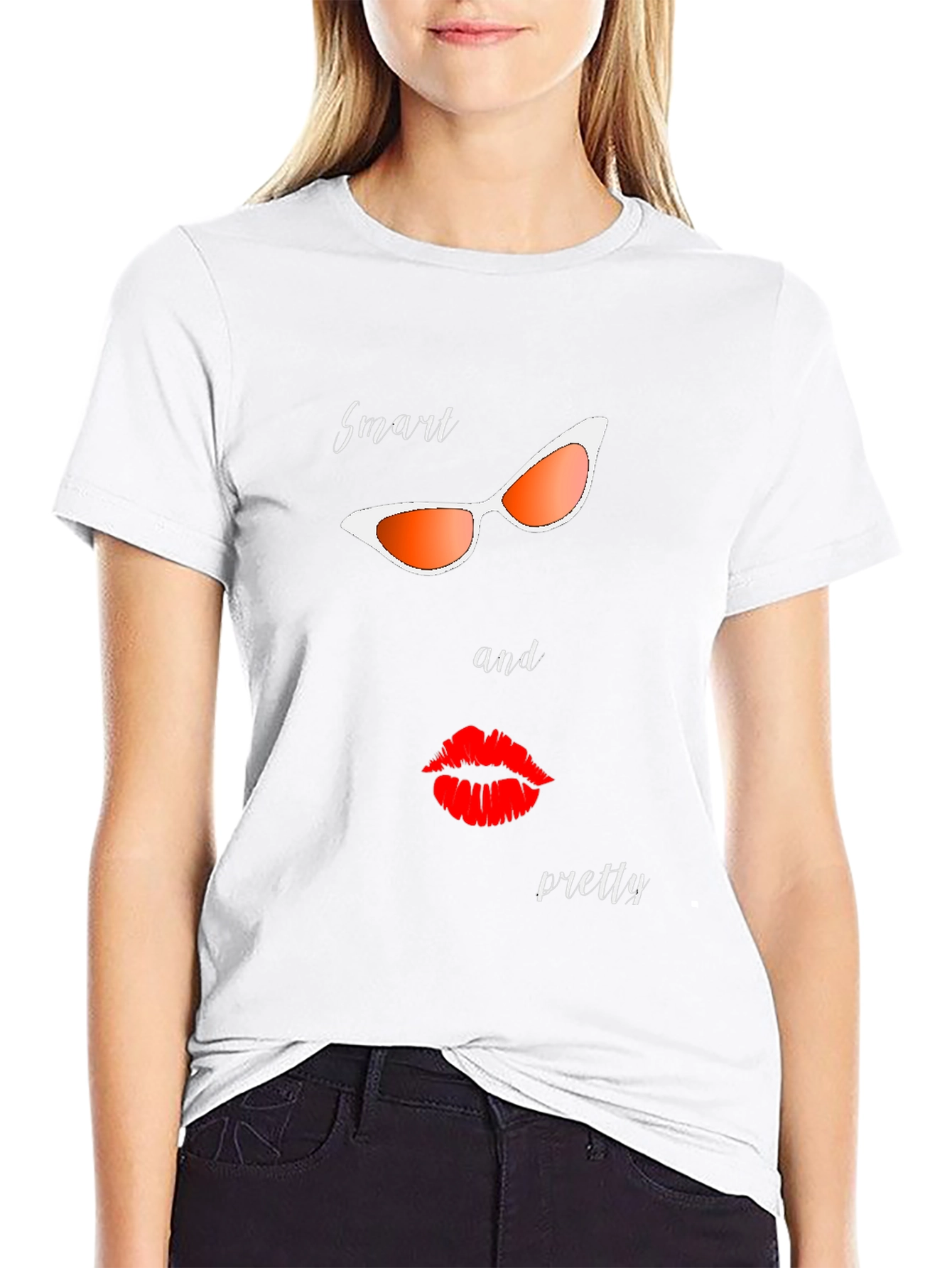 Smart & Pretty Graphic Tee - Stylish Black T-Shirt
