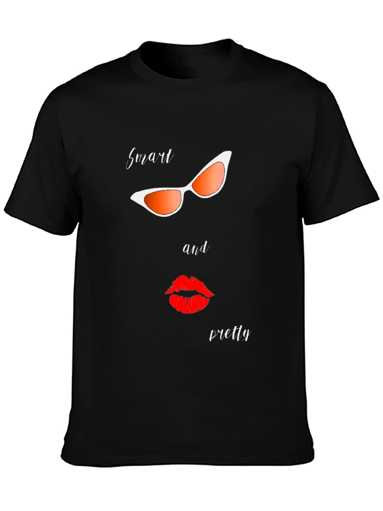 Smart & Pretty Graphic Tee - Stylish Black T-Shirt