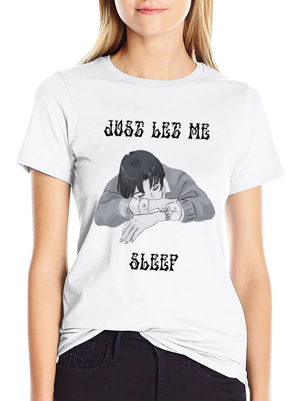 Just Let Me Sleep Black T-Shirt