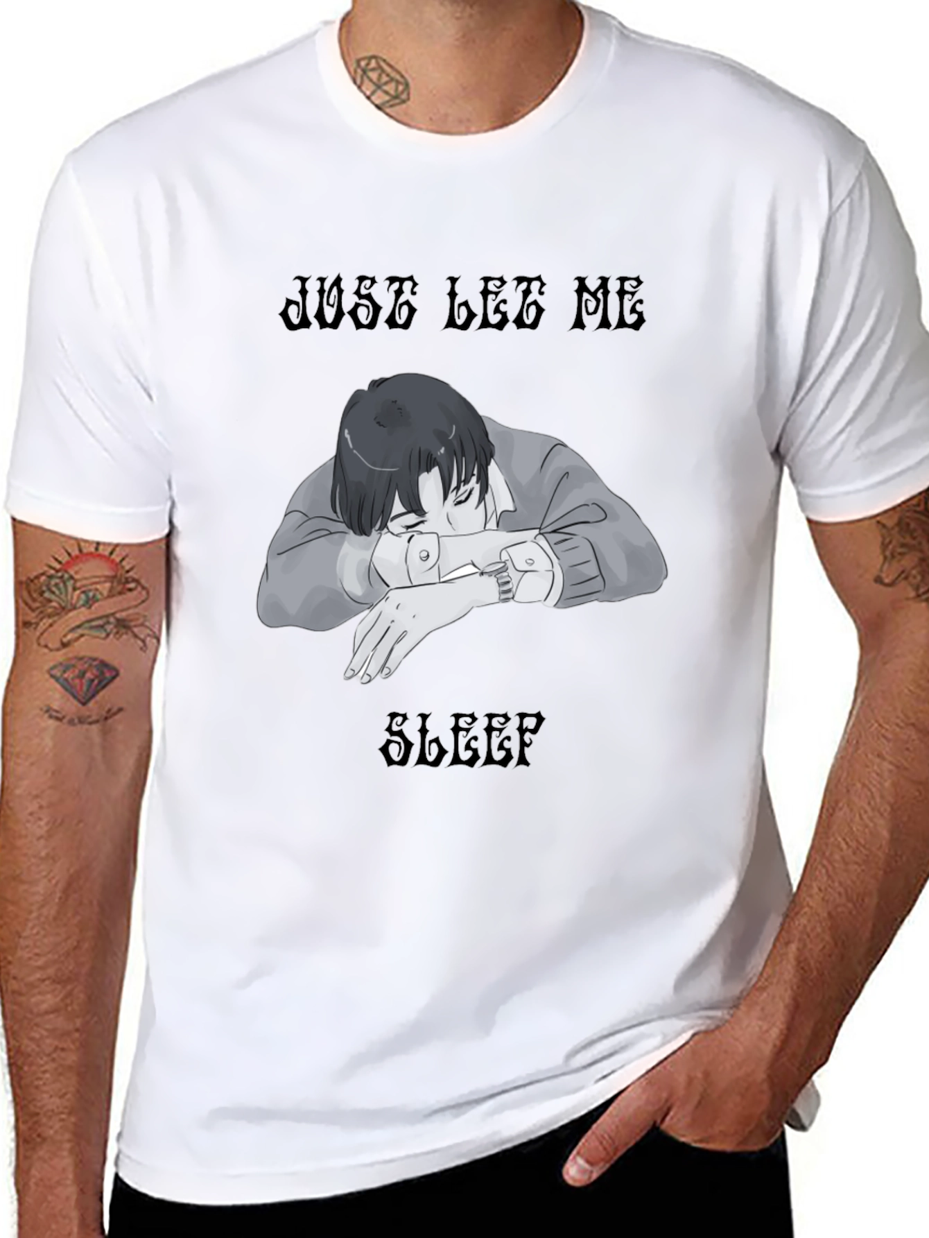 Just Let Me Sleep Black T-Shirt