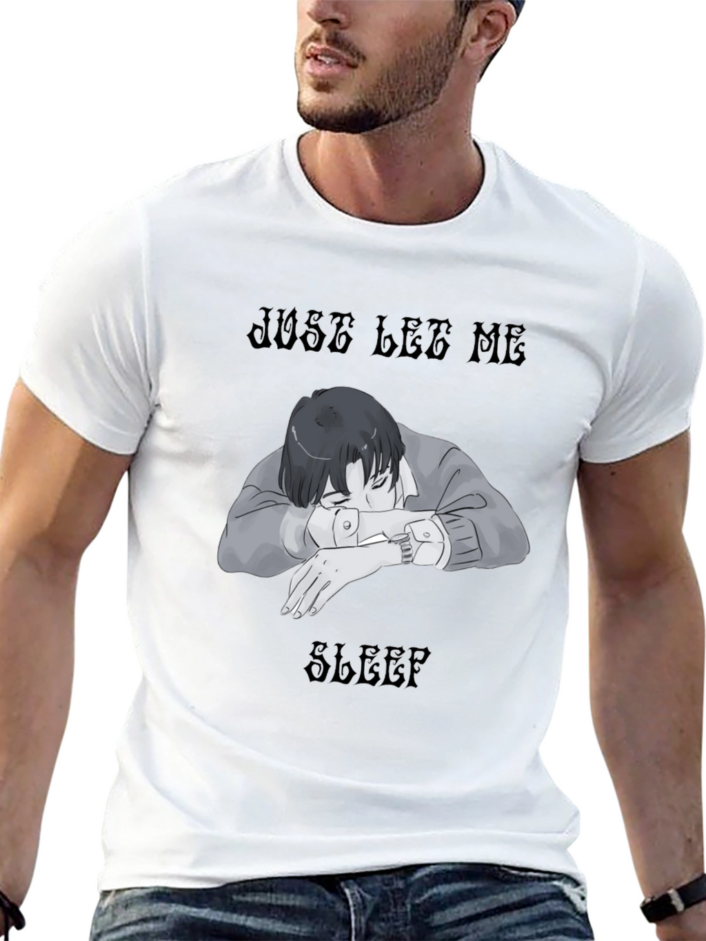 Just Let Me Sleep Black T-Shirt