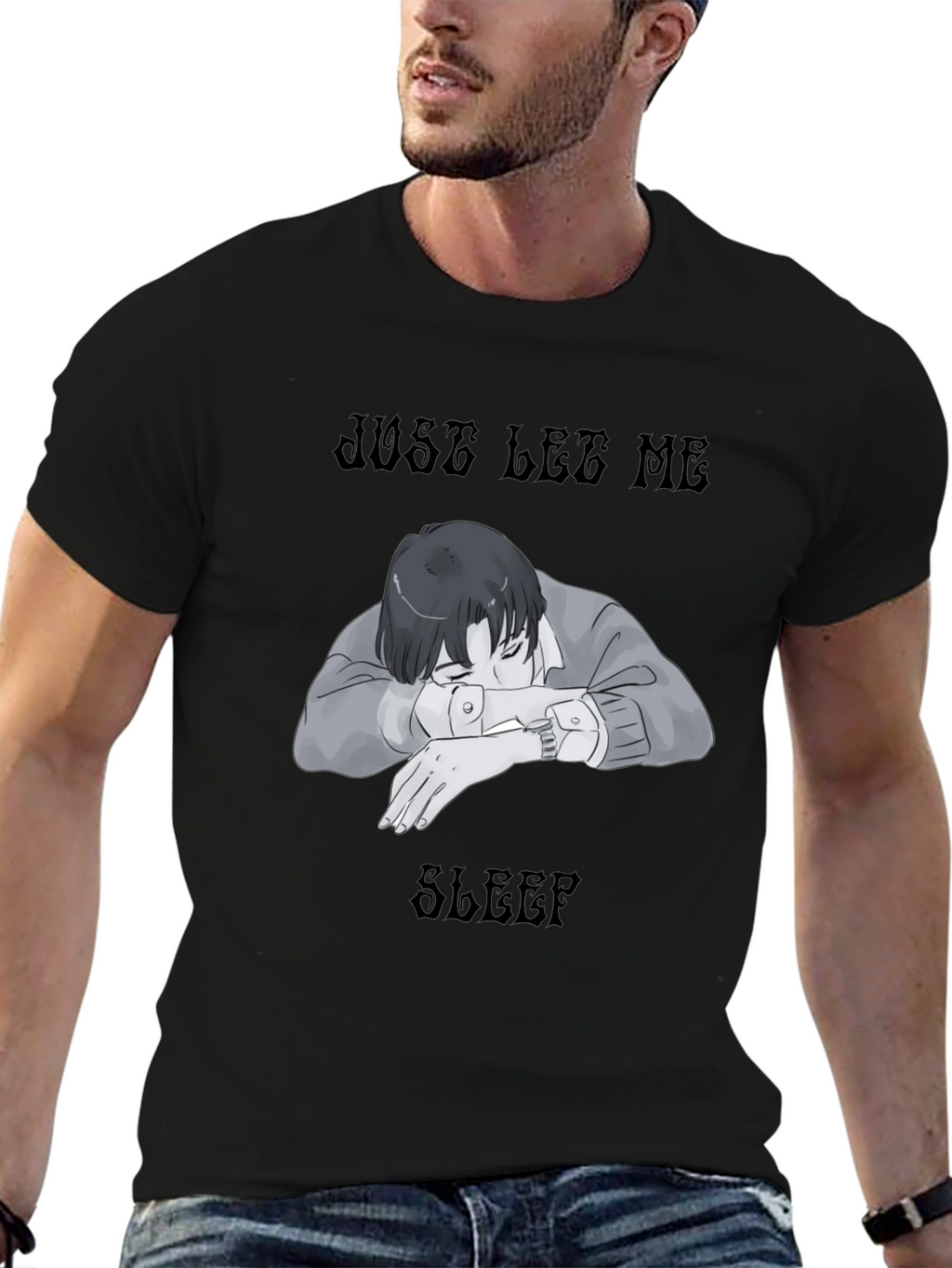 Just Let Me Sleep Black T-Shirt