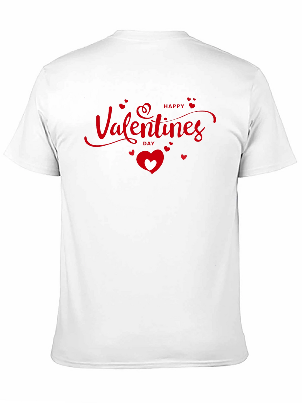 Happy Valentines Day Graphic Tee - Black Cotton