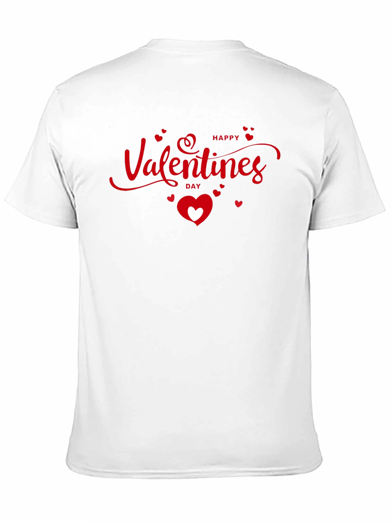 Happy Valentines Day Graphic Tee - Black Cotton