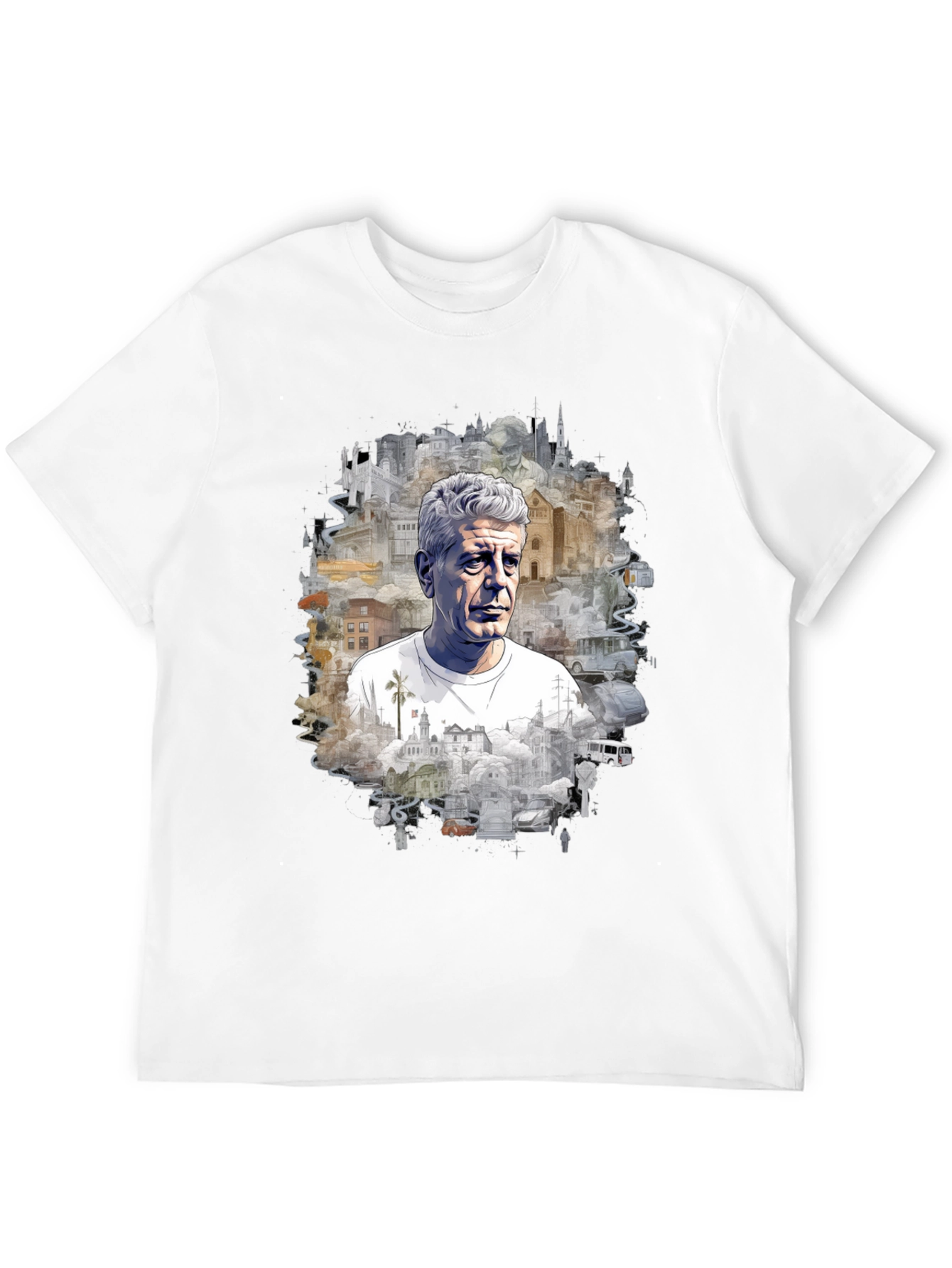 Anthony Bourdain Travel Graphic T-Shirt