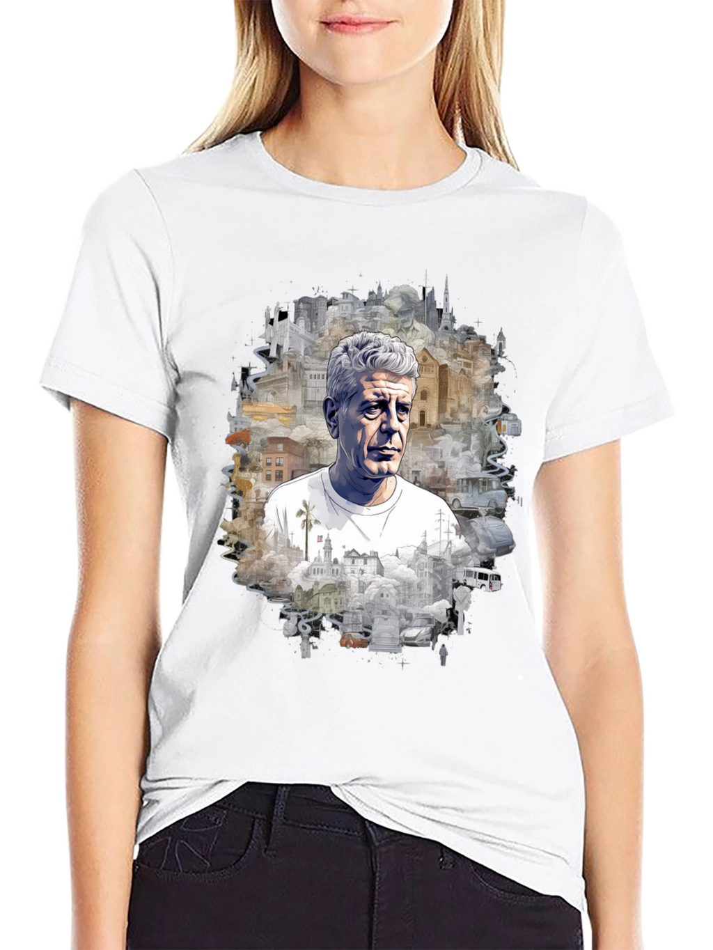 Anthony Bourdain Travel Graphic T-Shirt