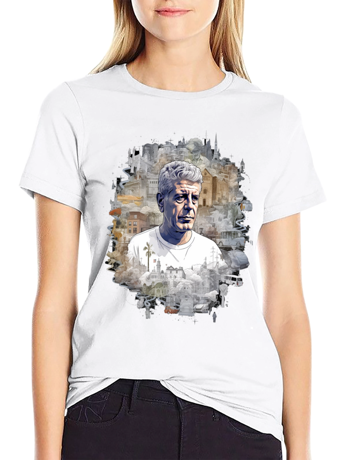 Anthony Bourdain Travel Graphic T-Shirt