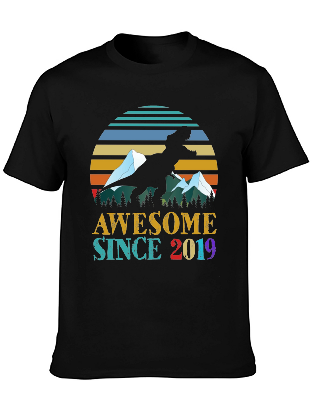 Awesome Since 2019 Dinosaur Graphic Tee