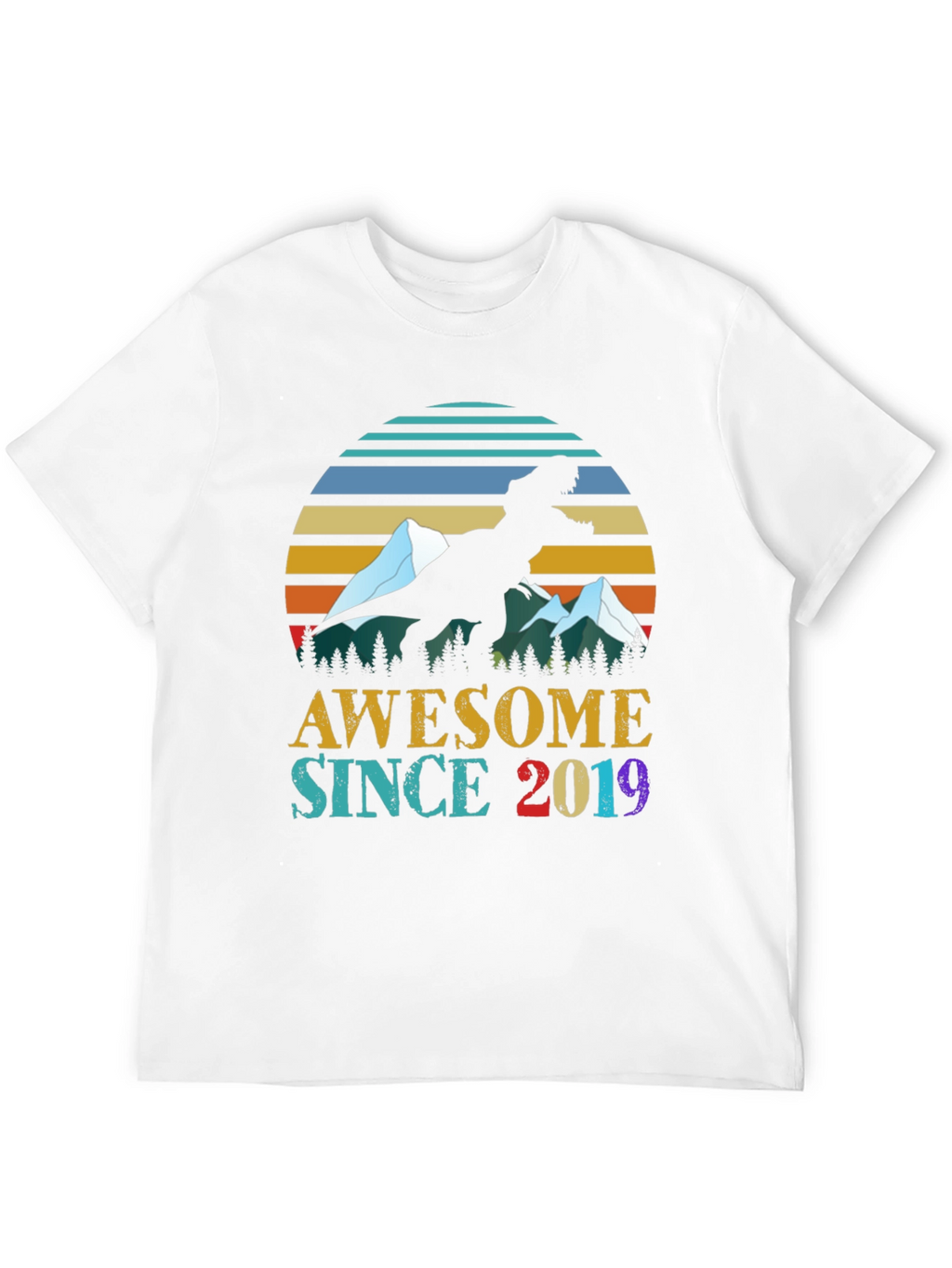 Awesome Since 2019 Dinosaur Graphic Tee
