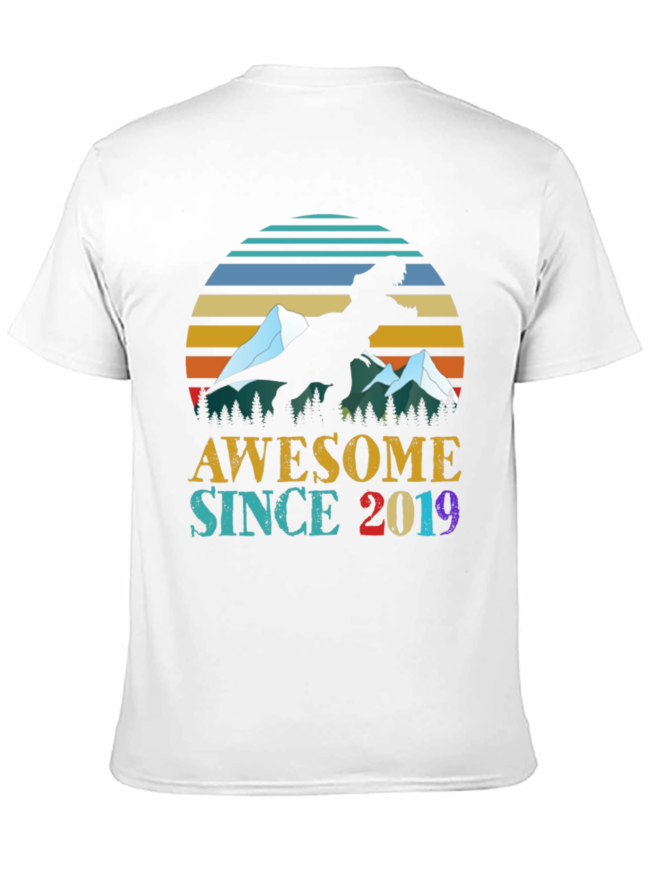 Awesome Since 2019 Dinosaur Graphic Tee