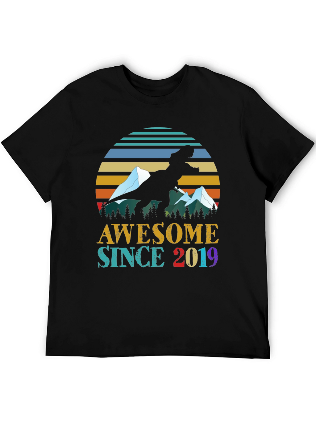 Awesome Since 2019 Dinosaur Graphic Tee