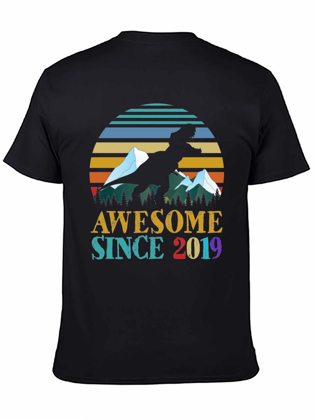 Awesome Since 2019 Dinosaur Graphic Tee