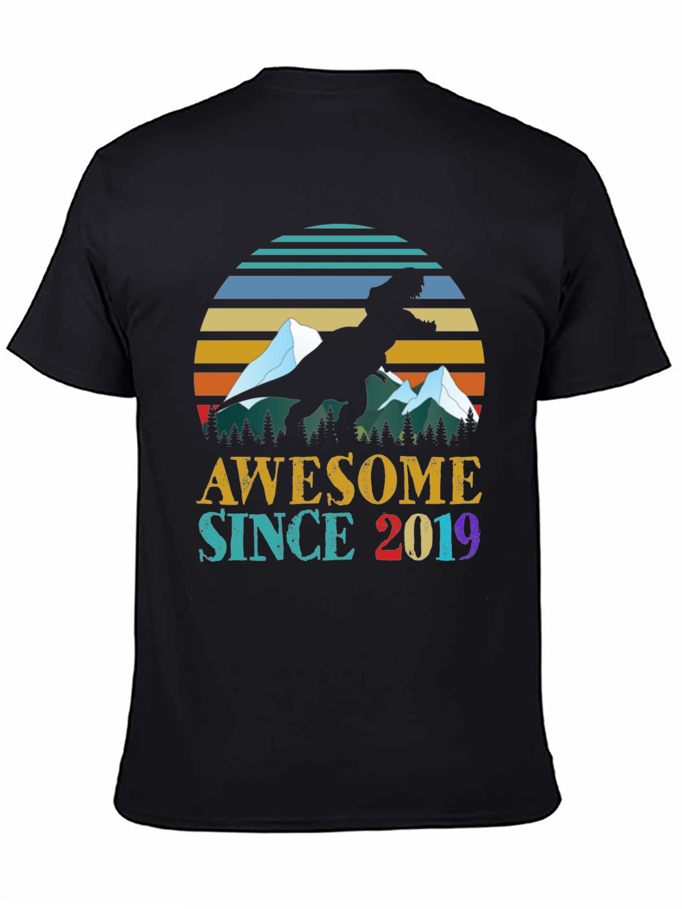 Awesome Since 2019 Dinosaur Graphic Tee
