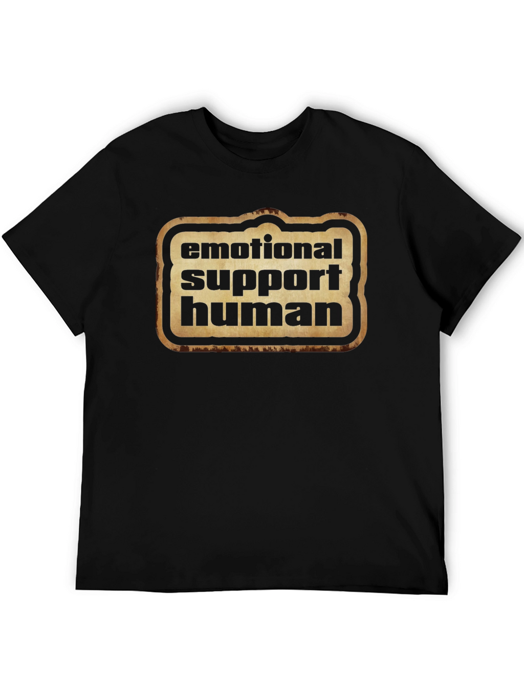 Emotional Support Human Graphic Tee - Black