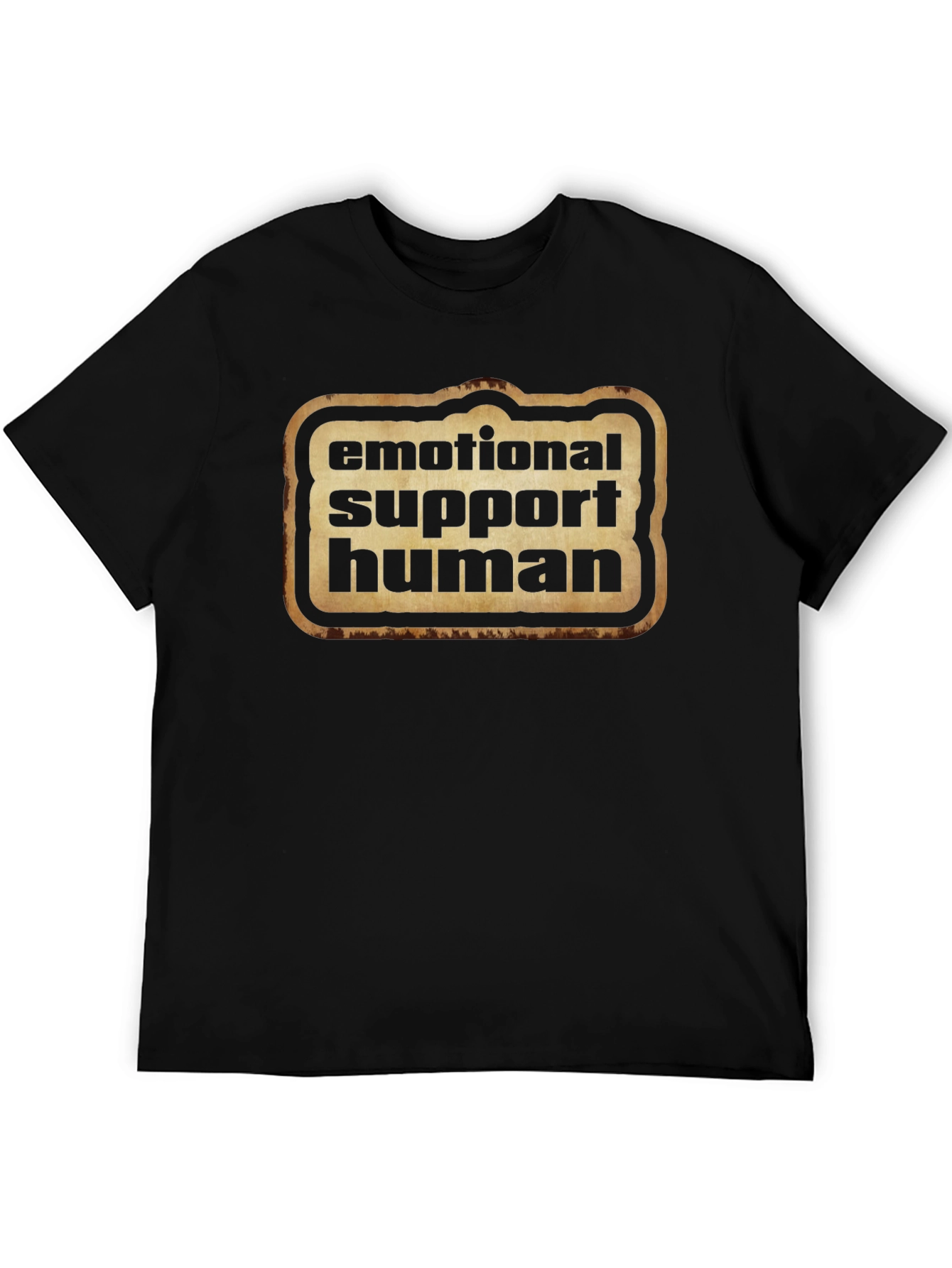 Emotional Support Human Graphic Tee - Black