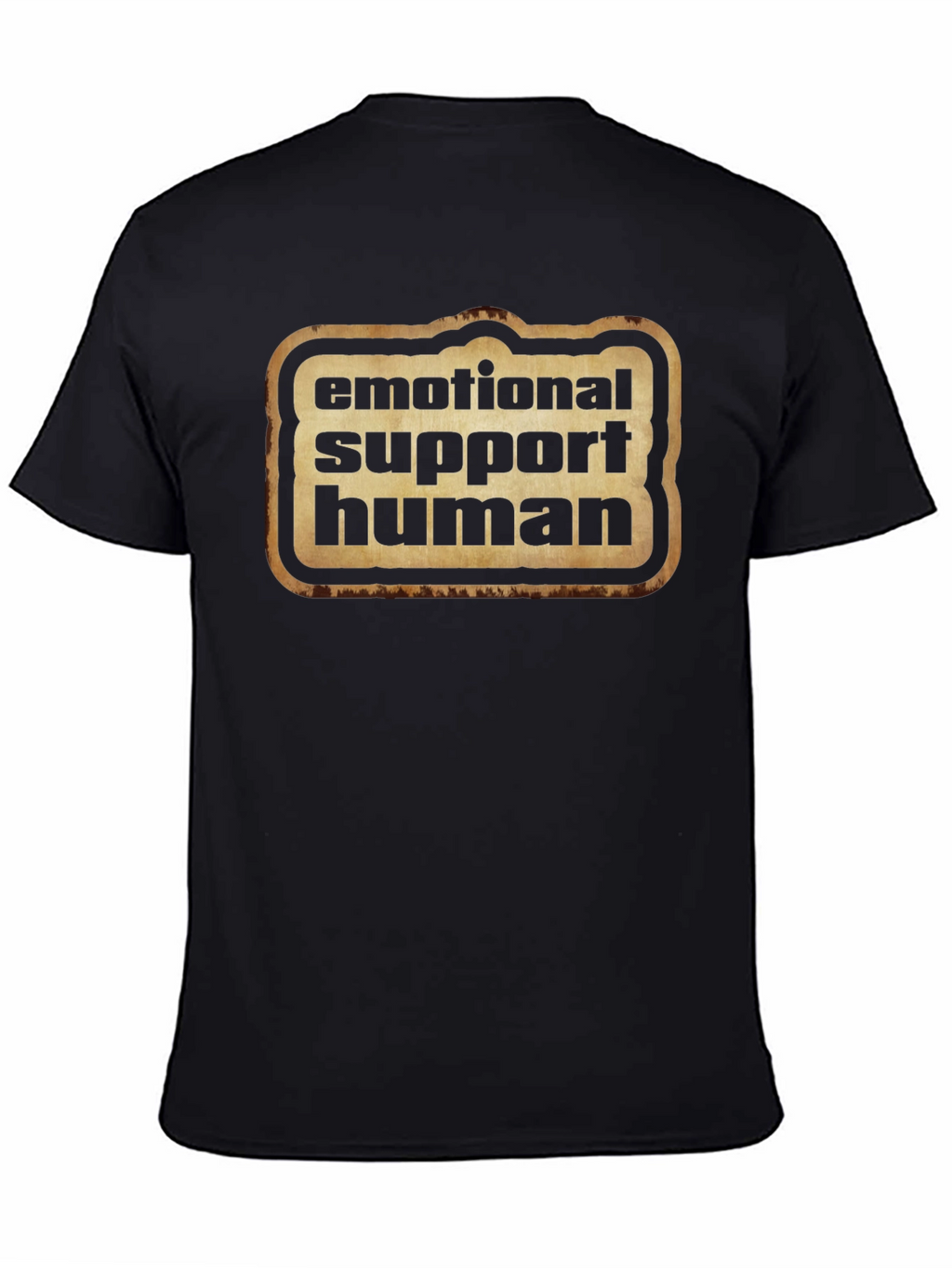 Emotional Support Human Graphic Tee - Black