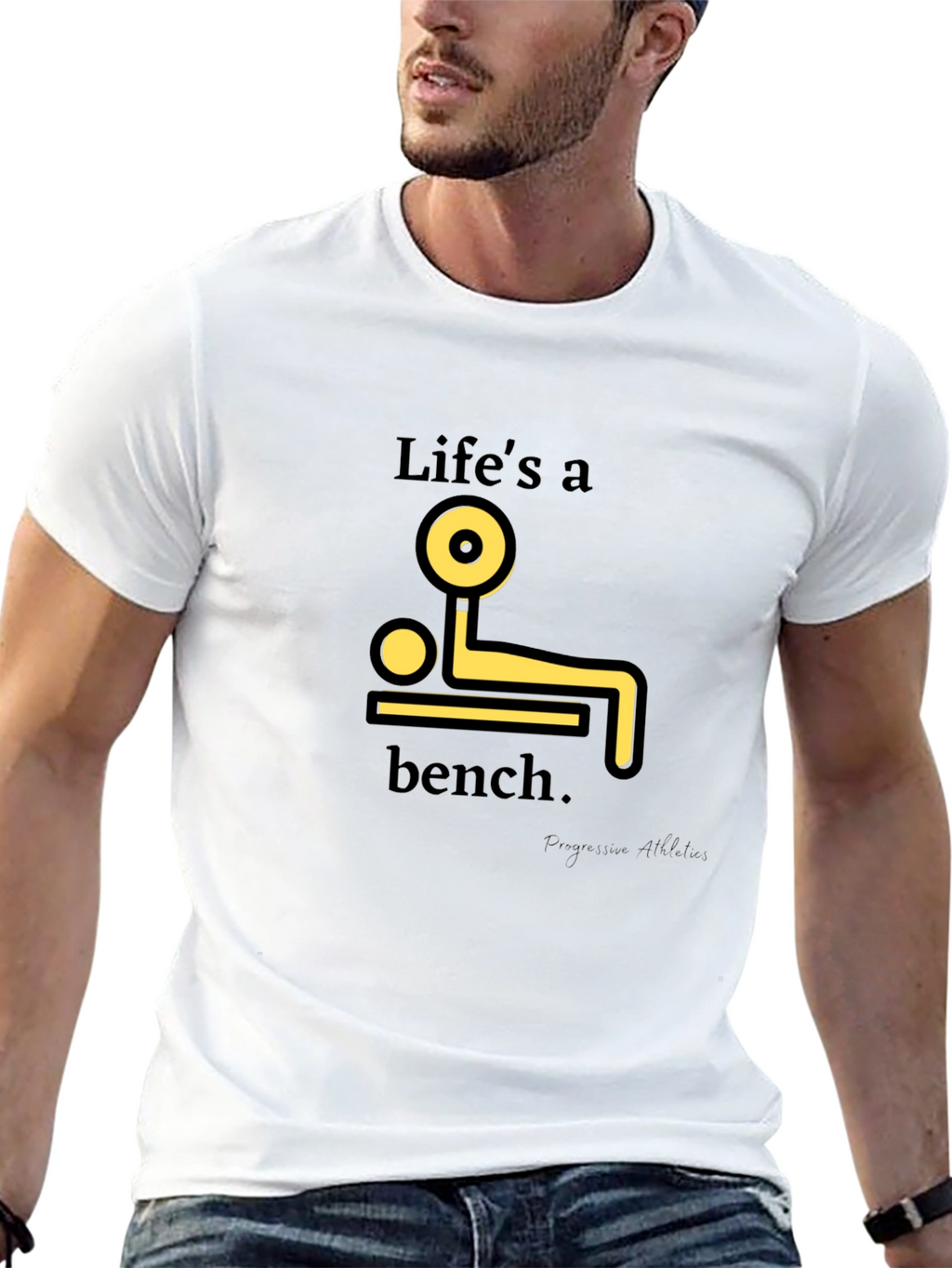 Lifes a Bench T-Shirt - Black Graphic Tee