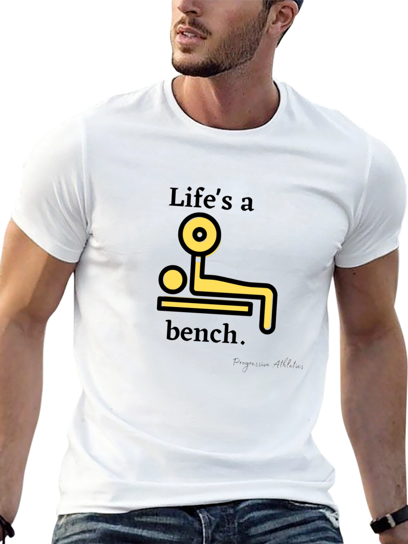 Lifes a Bench T-Shirt - Black Graphic Tee