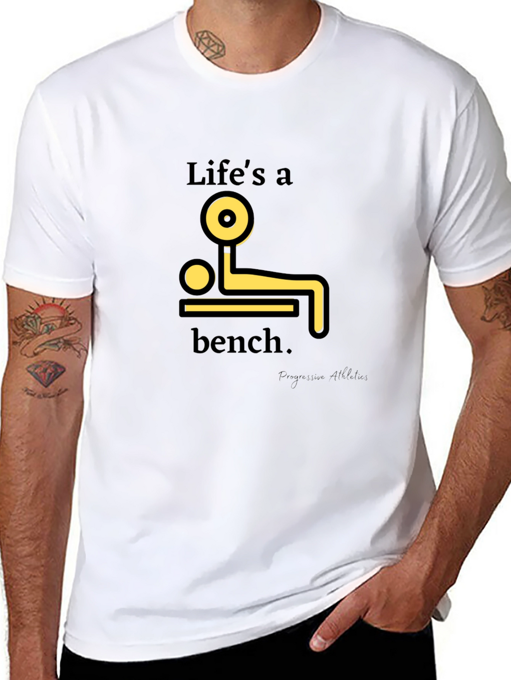 Lifes a Bench T-Shirt - Black Graphic Tee
