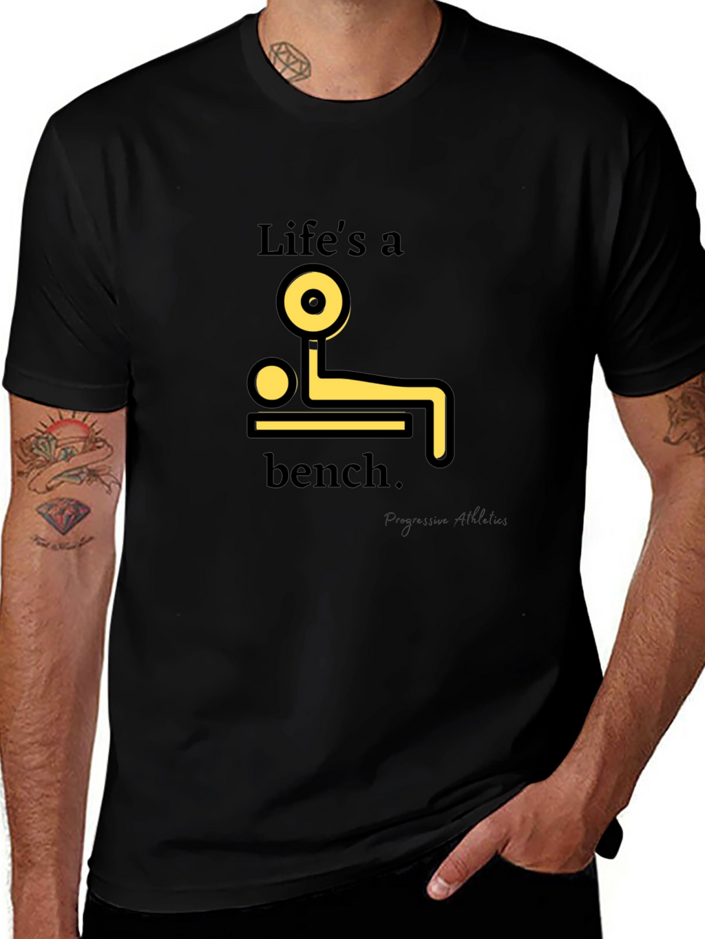 Lifes a Bench T-Shirt - Black Graphic Tee