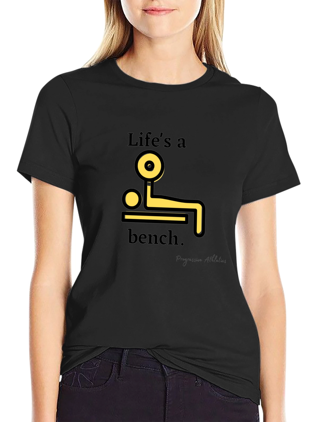 Lifes a Bench T-Shirt - Black Graphic Tee