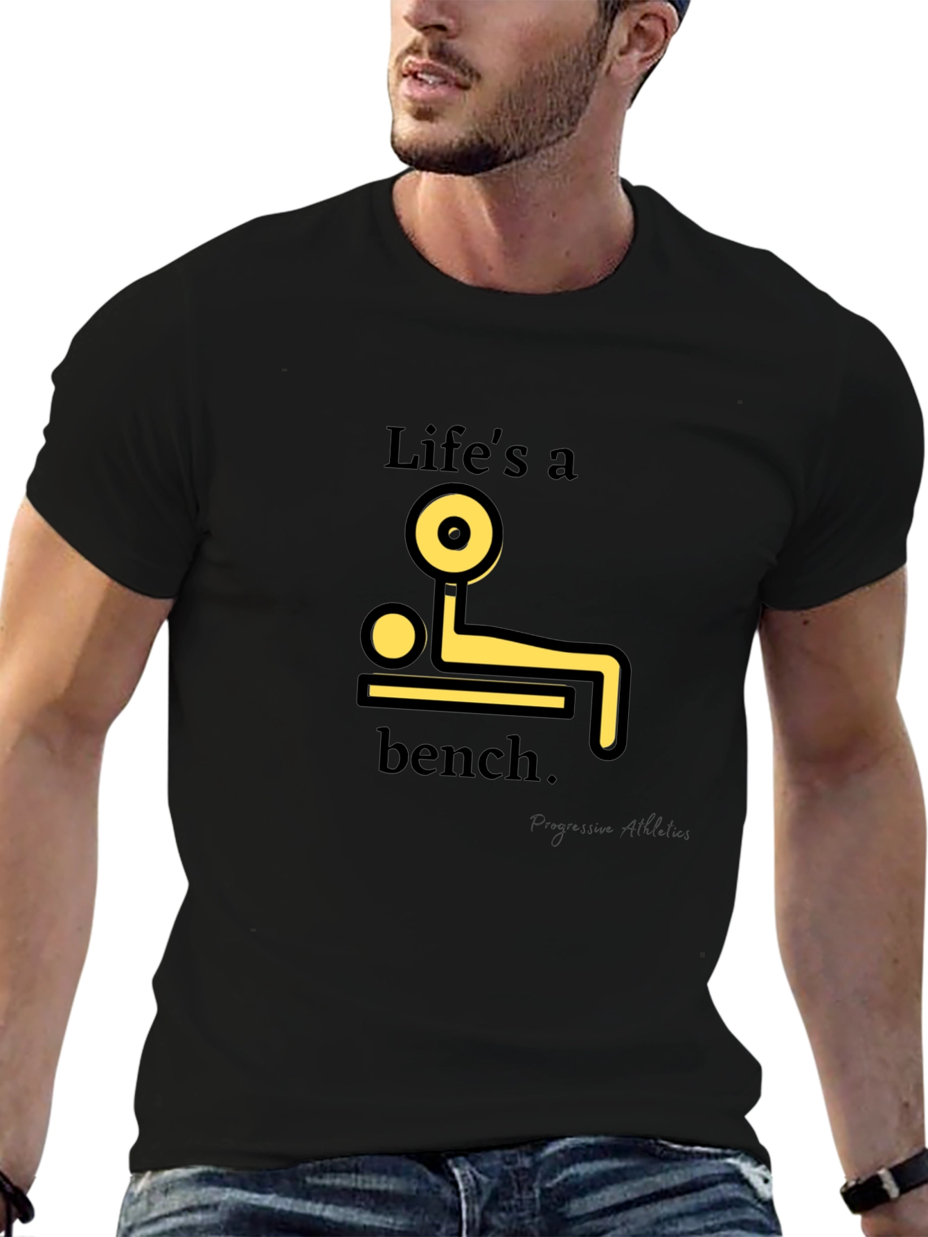 Lifes a Bench T-Shirt - Black Graphic Tee