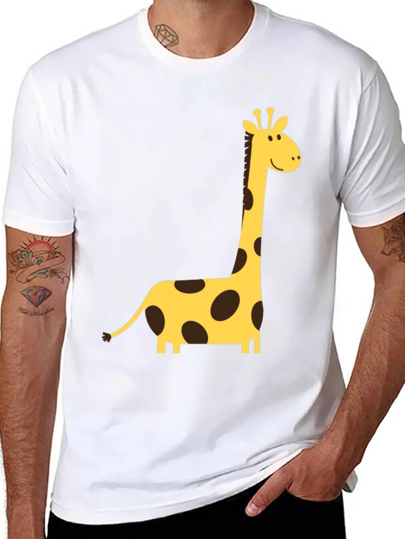Giraffe Graphic Tee - Fun Animal Print Shirt