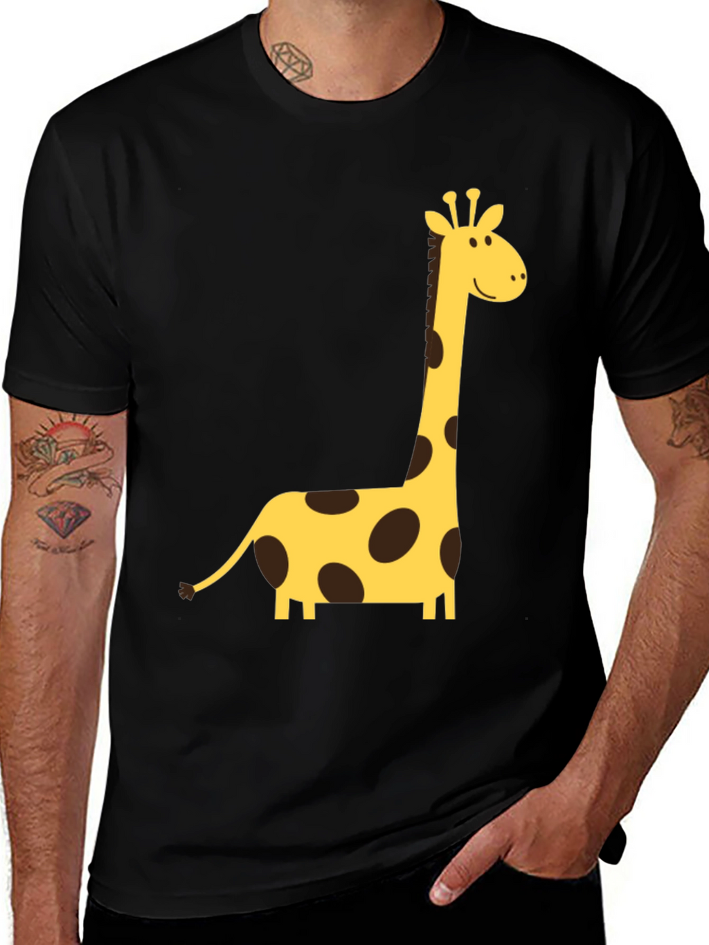 Giraffe Graphic Tee - Fun Animal Print Shirt