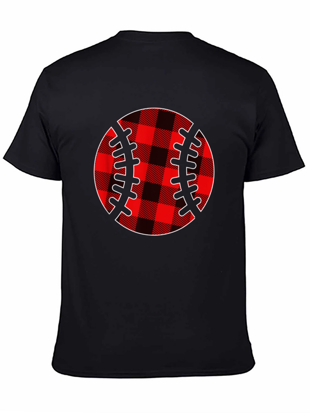 Plaid Baseball Graphic T-Shirt
