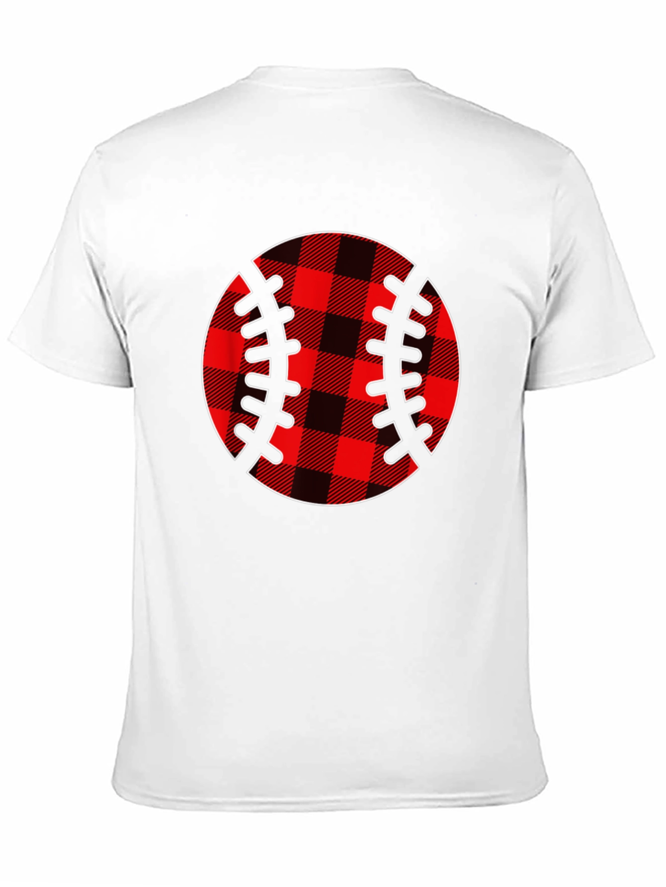 Plaid Baseball Graphic T-Shirt