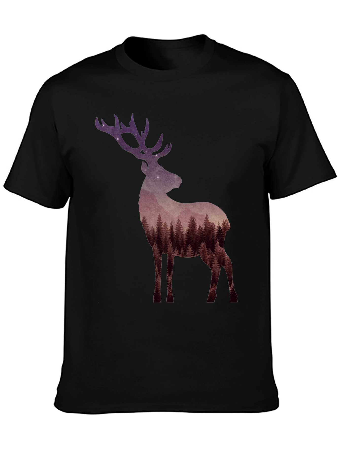 Forest Deer Graphic Tee - Nature Lovers T-Shirt