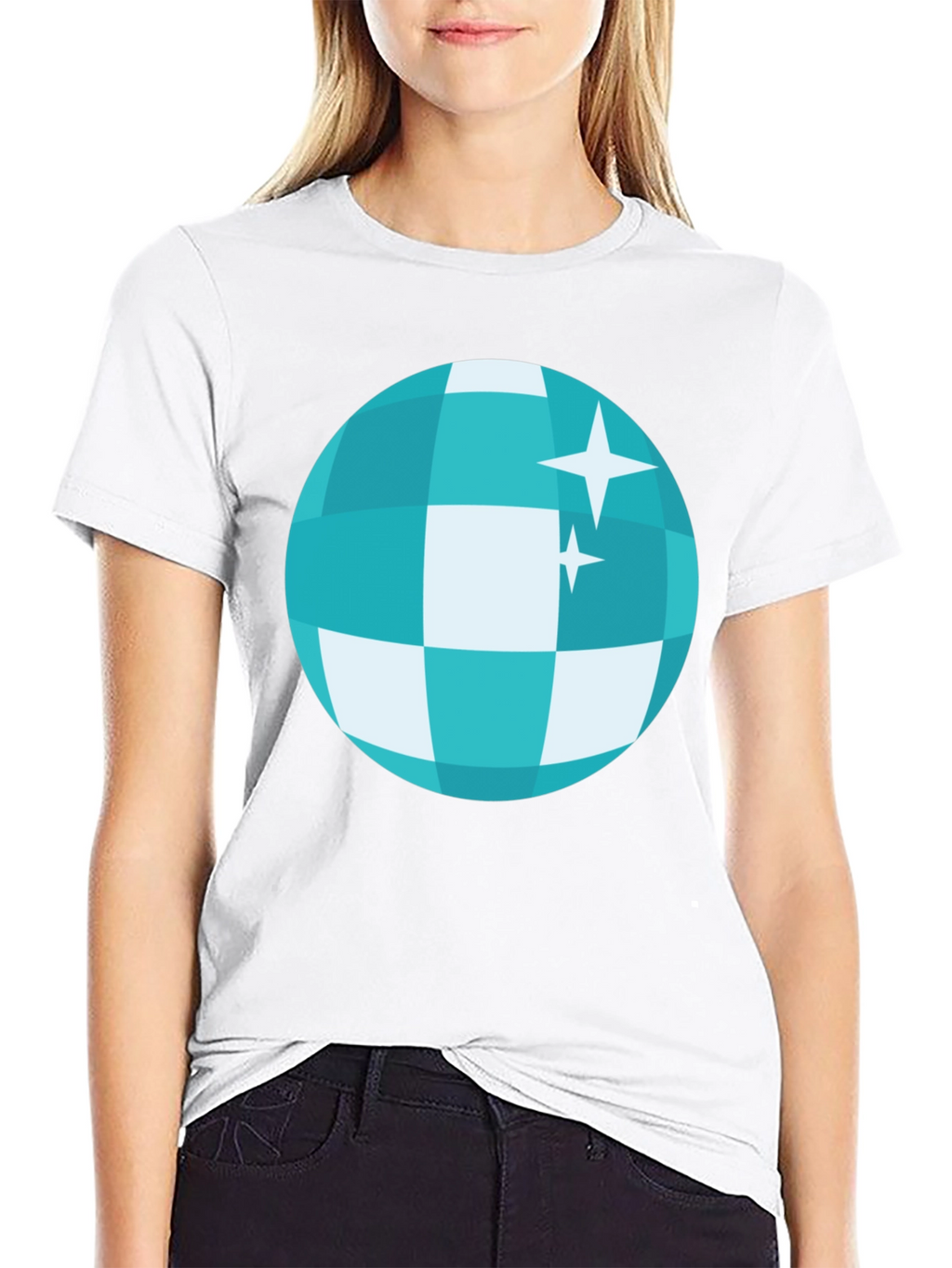 Disco Ball Graphic Tee - Retro Style