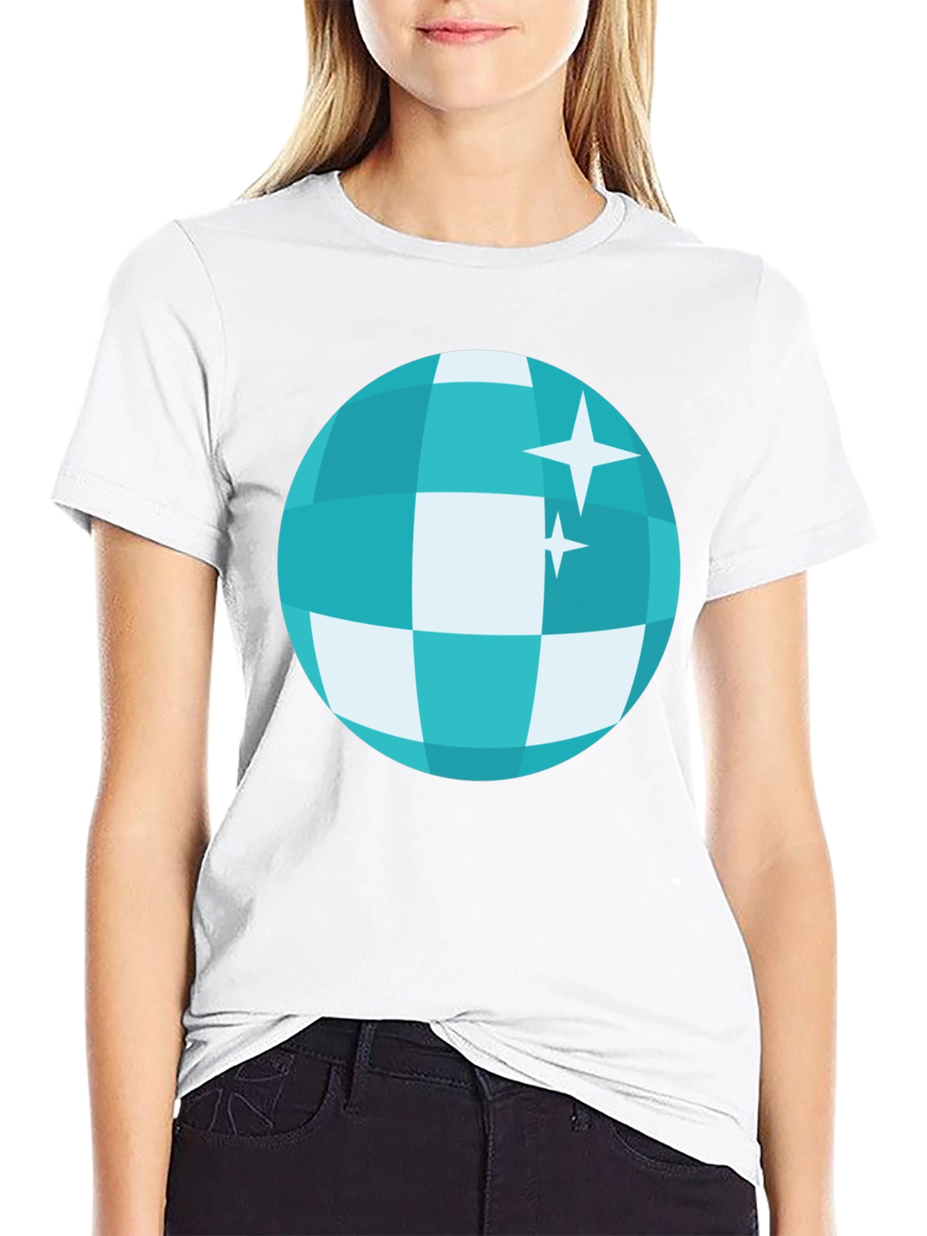Disco Ball Graphic Tee - Retro Style