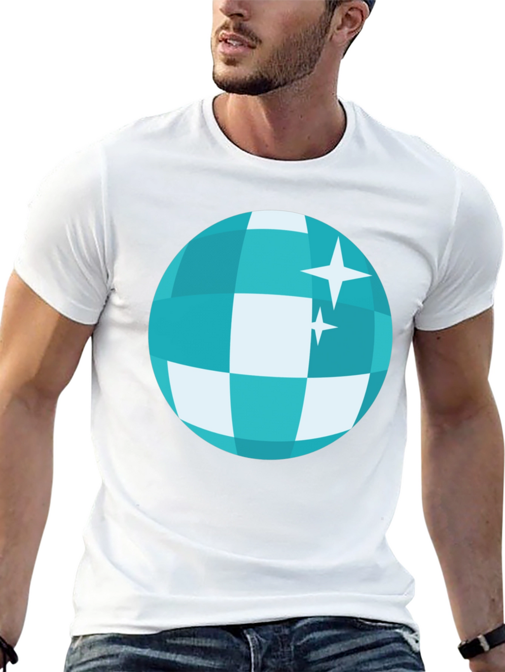 Disco Ball Graphic Tee - Retro Style