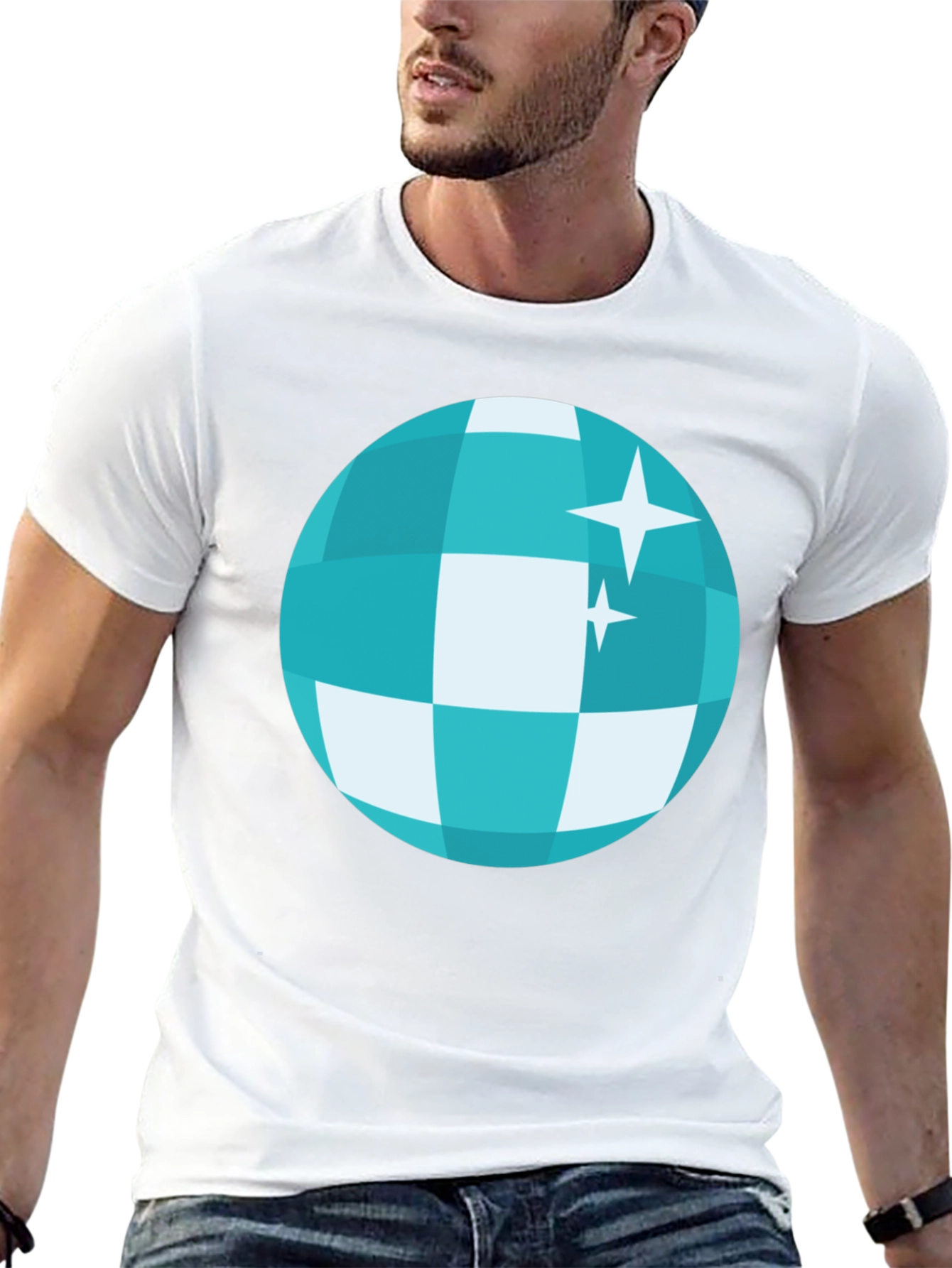 Disco Ball Graphic Tee - Retro Style