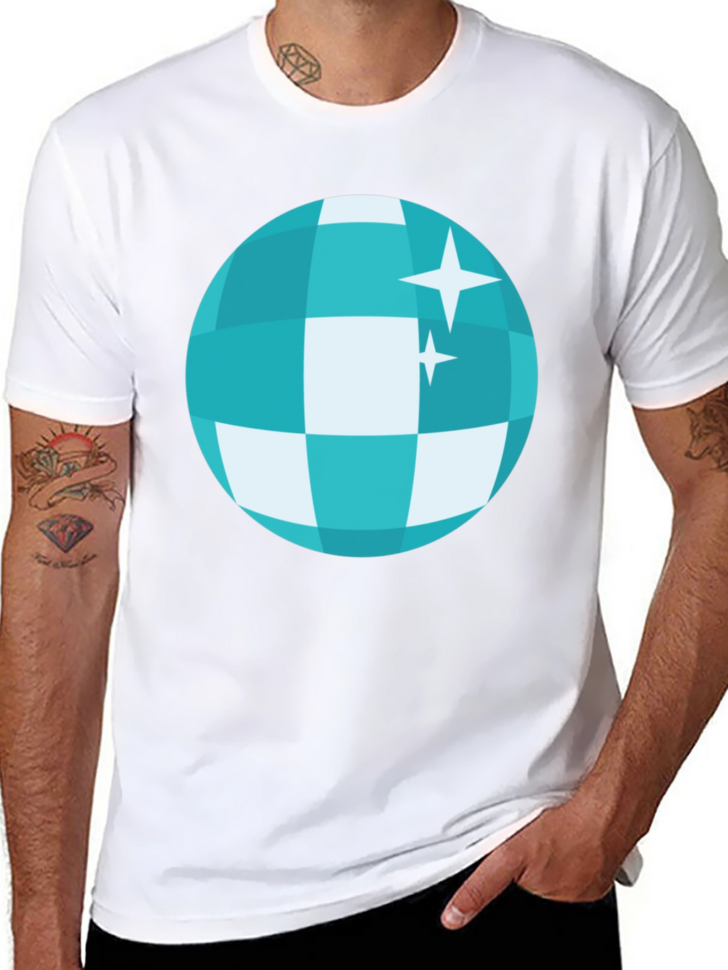 Disco Ball Graphic Tee - Retro Style