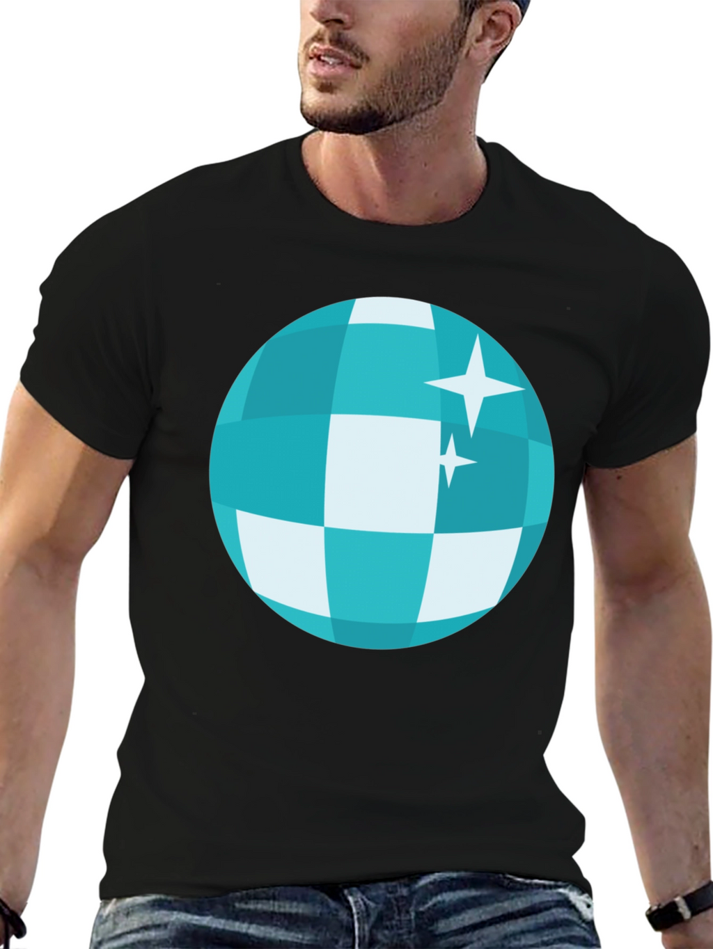 Disco Ball Graphic Tee - Retro Style