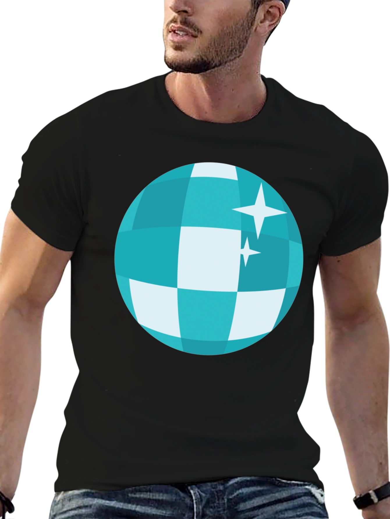 Disco Ball Graphic Tee - Retro Style