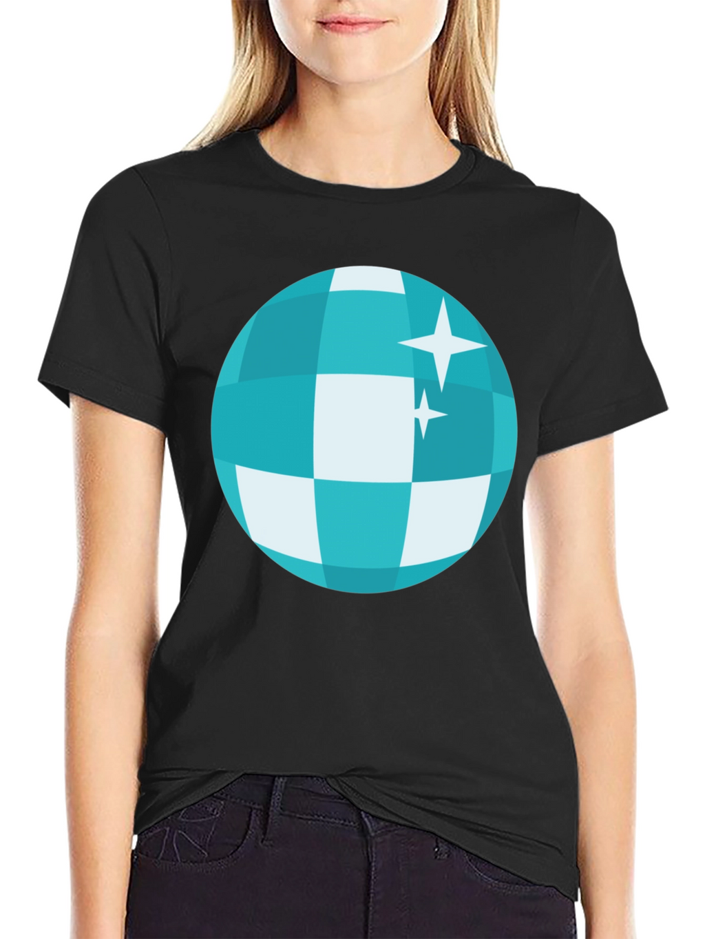 Disco Ball Graphic Tee - Retro Style
